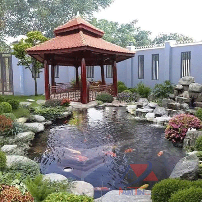 thi-công-hồ-cá-koi-8 làm hồ cá koi 8